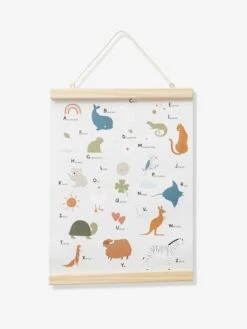 Affiche Abécédaire MINI ZOO Beige - Vertbaudet -Magasin De Produits Pour Bébés affiche abecedaire mini zoo 2