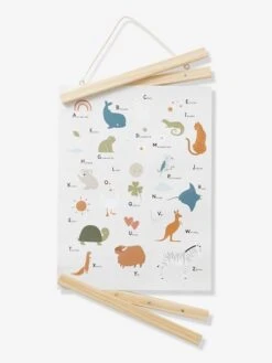 Affiche Abécédaire MINI ZOO Beige - Vertbaudet