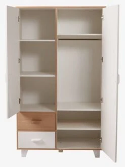 Armoire 2 Portes + 2 Tiroirs LIGNE HOPLA Blanc - Vertbaudet -Magasin De Produits Pour Bébés armoire 2 portes 2 tiroirs ligne hopla 5