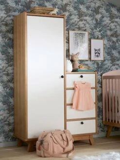 Armoire Vintage Blanc Clair Uni - Vertbaudet -Magasin De Produits Pour Bébés armoire vintage 2