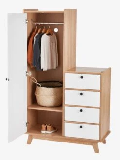 Armoire Vintage Blanc Clair Uni - Vertbaudet -Magasin De Produits Pour Bébés armoire vintage 5