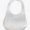 Bavoir Avec Récupérateur En Silicone Blanc Terrazzo - Vertbaudet -Magasin De Produits Pour Bébés bavoir avec recuperateur en silicone