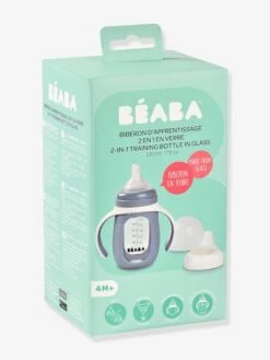 Biberon/tasse D'apprentissage 2 En 1 BEABA En Verre (210 Ml) Rose - Beaba -Magasin De Produits Pour Bébés biberontasse dapprentissage 2 en 1 beaba en verre 210 ml 5