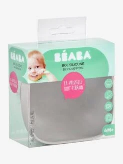 Bol En Silicone Avec Ventouse BEABA Gris - Beaba -Magasin De Produits Pour Bébés bol en silicone avec ventouse beaba 2