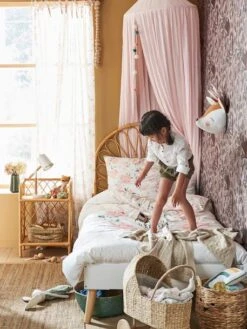 Cadre De Lit LIGNE CONFETTI Blanc/bois - Vertbaudet -Magasin De Produits Pour Bébés cadre de lit ligne confetti 2