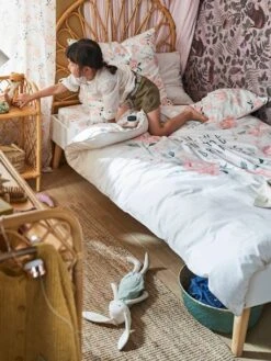 Cadre De Lit LIGNE CONFETTI Blanc/bois - Vertbaudet -Magasin De Produits Pour Bébés cadre de lit ligne confetti 3