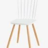 Chaise Enfant Basic, Assise H 45 Cm Blanc/bois - Vertbaudet -Magasin De Produits Pour Bébés chaise enfant basic assise h 45 cm
