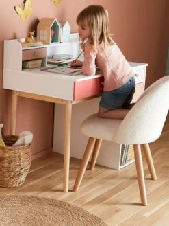 Chaise Fausse Fourrure Enfant Ivoire - Vertbaudet -Magasin De Produits Pour Bébés chaise fausse fourrure enfant 3