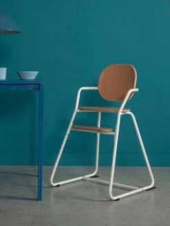 Chaise Haute Design Tibu CHARLIE CRANE Gris/blanc/bois - Charlie Crane