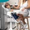 Chaise Haute Slick 2 En 1 BABYMOOV Blanc Bleu Gris - Babymoov -Magasin De Produits Pour Bébés chaise haute slick 2 en 1 babymoov