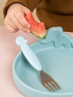 Coffret Repas 3 Pièces DONE BY DEER Peekaboo Deer Friends En Silicone Bleu - Done By Deer -Magasin De Produits Pour Bébés coffret repas 3 pieces done by deer peekaboo deer friends en silicone 3