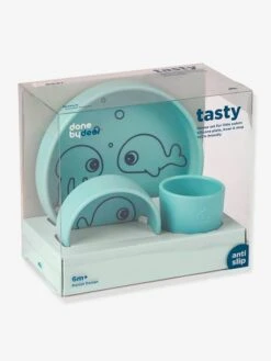Coffret Repas 3 Pièces DONE BY DEER Sea Friends En Silicone Bleu - Done By Deer -Magasin De Produits Pour Bébés coffret repas 3 pieces done by deer sea friends en silicone 2