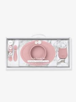 Coffret-repas 4 Pièces EZPZ First Food Set En Silicone Bleu - EZPZ -Magasin De Produits Pour Bébés coffret repas 4 pieces ezpz first food set en silicone 2