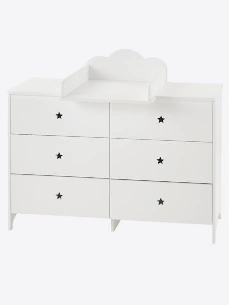 Commode 6 Tiroirs LIGNE SIRIUS Blanc Clair Uni - Vertbaudet 5 Commode 6 Tiroirs LIGNE SIRIUS Blanc Clair Uni - Vertbaudet – Image 3