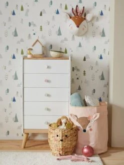 Commode Semainier Avec Poignées Personnalisables LIGNE CONFETTI Blanc - Vertbaudet -Magasin De Produits Pour Bébés commode semainier avec poignees personnalisables ligne confetti 2