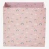 Corbeille En Carton Pliable Arc-en-ciel Rose - Vertbaudet -Magasin De Produits Pour Bébés corbeille en carton pliable arc en ciel