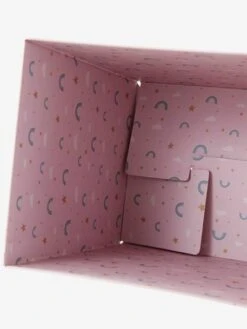 Corbeille En Carton Pliable Arc-en-ciel Rose - Vertbaudet -Magasin De Produits Pour Bébés corbeille en carton pliable arc en ciel 2