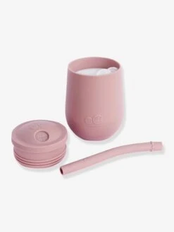 Gobelet D’apprentissage Avec Paille EZPZ Mini Cup En Silicone Rose Blush - EZPZ -Magasin De Produits Pour Bébés gobelet dapprentissage avec paille ezpz mini cup en silicone 5