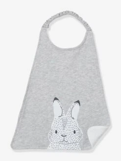 Grand Bavoir Enfant Gris Chiné - Vertbaudet -Magasin De Produits Pour Bébés grand bavoir enfant 2