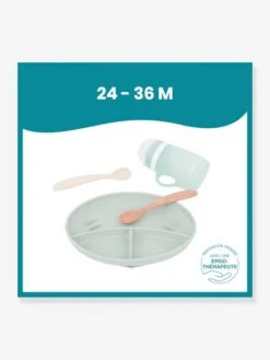 Kit Repas Silicone BABYMOOV Grow’Isy Vert/terracotta - Babymoov -Magasin De Produits Pour Bébés kit repas silicone babymoov growisy 3