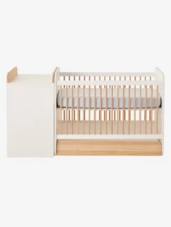 Lit Combiné évolutif Avec Rangements Et Table à Langer LIGNE ECLIPSE Blanc / Bois - Vertbaudet -Magasin De Produits Pour Bébés lit combine evolutif avec rangements et table a langer ligne eclipse 5