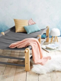 Lit De Camp Enfant Baroudeur Gris - Vertbaudet -Magasin De Produits Pour Bébés lit de camp enfant baroudeur 2