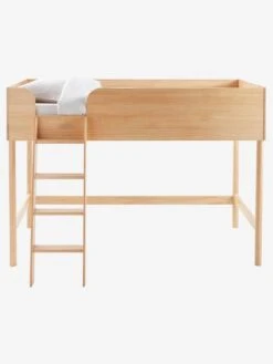 Lit Mi-hauteur LIGNE CONFETTI NATURE Marron - Vertbaudet -Magasin De Produits Pour Bébés lit mi hauteur ligne confetti nature 2