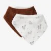 Lot De 2 Bavoirs Bandanas Petit Nomade Lot Caramel Ivoire Imprimé - Vertbaudet -Magasin De Produits Pour Bébés lot de 2 bavoirs bandanas petit nomade