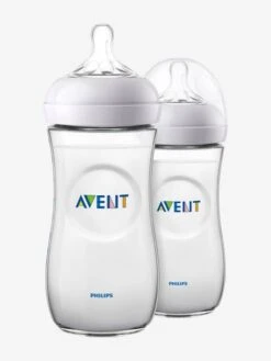 Lot De 2 Biberons 330 Ml Philips AVENT Natural Sans BPA Transparent - Philips Avent