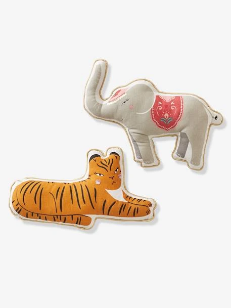 Lot De 2 Coussins Animaux EDEN INDIA Multicolore - Vertbaudet 3 Lot De 2 Coussins Animaux EDEN INDIA Multicolore - Vertbaudet