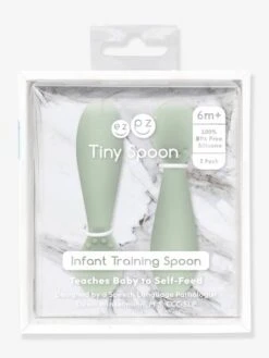 Lot De 2 Cuillères 1er âge EZPZ Tiny Spoon En Silicone Vert Amande - EZPZ -Magasin De Produits Pour Bébés lot de 2 cuilleres 1er age ezpz tiny spoon en silicone 4