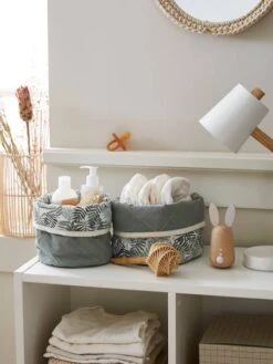 Lot De 2 Paniers Réversibles HANOÏ Beige - Vertbaudet -Magasin De Produits Pour Bébés lot de 2 paniers reversibles hanoi 2