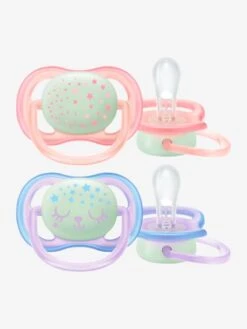 Lot De 2 Sucettes Nuit Ultra Air Night 1er âge Philips AVENT Bleu - Philips Avent