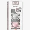 Lot De 2 Sucettes-tétines BIBS Couture, Taille 2 De 6 à 18 Mois Gris Nuage + Bleu Acier - Bibs -Magasin De Produits Pour Bébés lot de 2 sucettes tetines bibs couture taille 2 de 6 a 18 mois