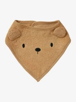 Lot De 3 Bavoirs Bandanas En éponge Et Gaze De Coton Caramel - Vertbaudet -Magasin De Produits Pour Bébés lot de 3 bavoirs bandanas en eponge et gaze de coton 3