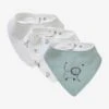 Lot De 3 Bavoirs Bandanas En Gaze De Coton Lot Vert Panda - Vertbaudet -Magasin De Produits Pour Bébés lot de 3 bavoirs bandanas en gaze de coton