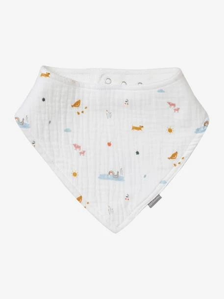 Lot De 3 Bavoirs Bandanas En Gaze De Coton Lot Vert Panda - Vertbaudet 8 Lot De 3 Bavoirs Bandanas En Gaze De Coton Lot Vert Panda - Vertbaudet – Image 6