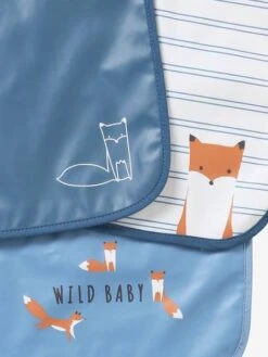 Lot De 3 Bavoirs Plastifiés Bleu - Vertbaudet -Magasin De Produits Pour Bébés lot de 3 bavoirs plastifies 4