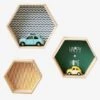Lot De 3 étagères Hexagones Enfant Bois/multicolore - Vertbaudet -Magasin De Produits Pour Bébés lot de 3 etageres hexagones enfant