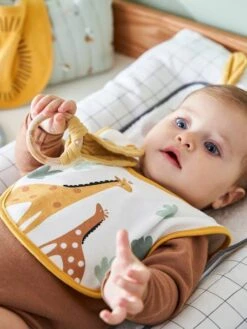 Lot De 7 Bavoirs Naissance En Coton Bio* Vertbaudet Blanc Jungle - Vertbaudet -Magasin De Produits Pour Bébés lot de 7 bavoirs naissance en coton bio vertbaudet 1