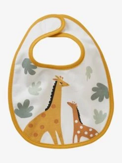 Lot De 7 Bavoirs Naissance En Coton Bio* Vertbaudet Blanc Jungle - Vertbaudet -Magasin De Produits Pour Bébés lot de 7 bavoirs naissance en coton bio vertbaudet 5