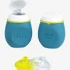 Lot De Gourdes Pour Compotes BEABA Babysqueez' 2 En 1 + Squeez'portion Blue - Beaba -Magasin De Produits Pour Bébés lot de gourdes pour compotes beaba babysqueez 2 en 1 squeezportion