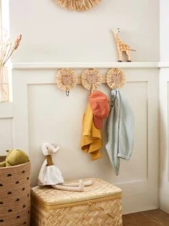 Patère Lions En Raphia Bois/raphia - Vertbaudet -Magasin De Produits Pour Bébés patere lions en raphia 2