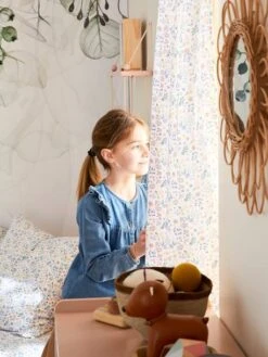 Rideau Voilage PLACE DU LILAS écru / Multicolore - Vertbaudet -Magasin De Produits Pour Bébés rideau voilage place du lilas 4