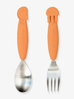 Set 2 Couverts DONE BY DEER YummyPlus Sea Friends Rose - Done By Deer -Magasin De Produits Pour Bébés set 2 couverts done by deer yummyplus sea friends 4