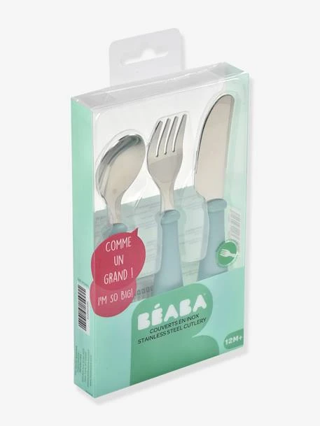 Set 3 Couverts D'apprentissage Inox BEABA Airy Green - Beaba 5 Set 3 Couverts D'apprentissage Inox BEABA Airy Green - Beaba – Image 3