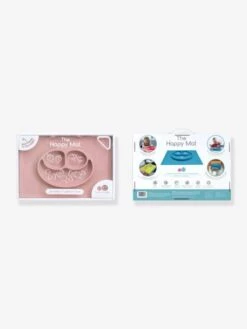 Set De Table Tout-en-un Avec Assiette EZPZ Happy Mat En Silicone Rose - EZPZ -Magasin De Produits Pour Bébés set de table tout en un avec assiette ezpz happy mat en silicone 2