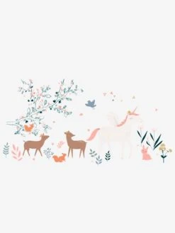Sticker Géant Forêt Enchantée Gris - Vertbaudet -Magasin De Produits Pour Bébés sticker geant foret enchantee 4