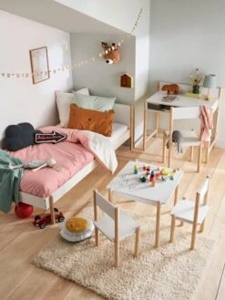 Table De Jeu LIGNE WOODY Blanc - Bois - Vertbaudet -Magasin De Produits Pour Bébés table de jeu ligne woody 2