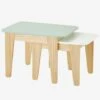 Tables Gigognes Gris Vert/bois + Blanc/bois - Vertbaudet 1 Tables Gigognes Gris Vert/bois + Blanc/bois - Vertbaudet -Magasin De Produits Pour Bébés tables gigognes